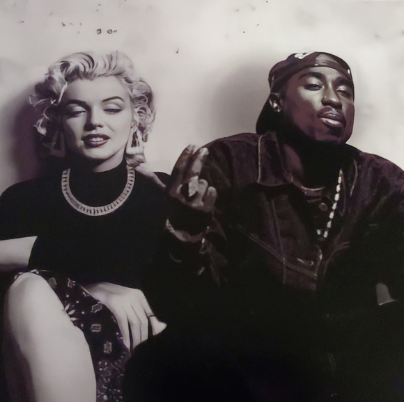 Marilyn Monroe and Tupac Fine Art Framed - Picture 2 of 3